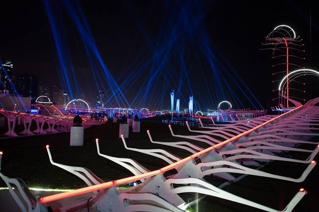 Drone racing track in Dubai