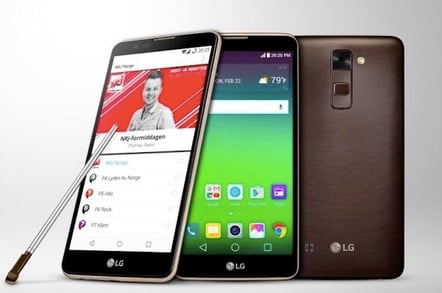 The LG Stylus DAB+ comes in tan, white or brown