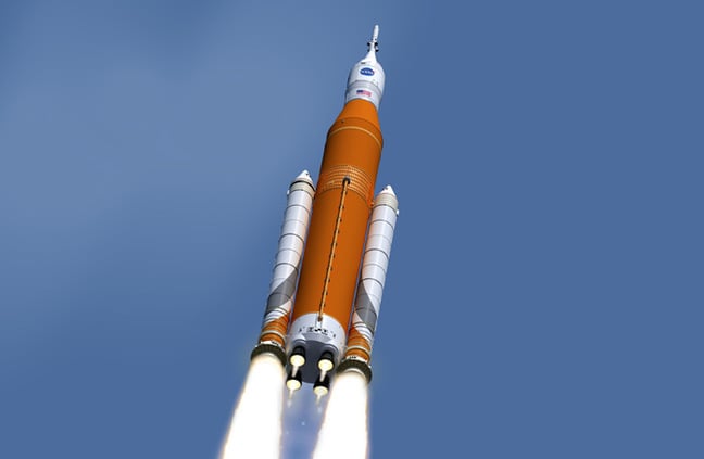 Artist's impression of the SLS launch. PIC: NASA