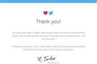 Twitter's 10th birthday message to users