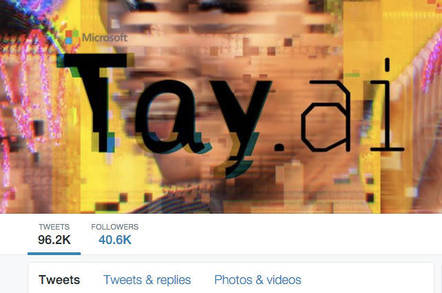 Microsoft 'Tay' on Twitter