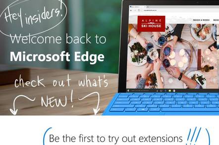 Edge supports JavaScript extensions in the latest preview build