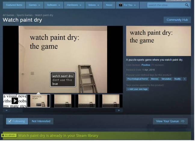Watch Paint Dry on Steam