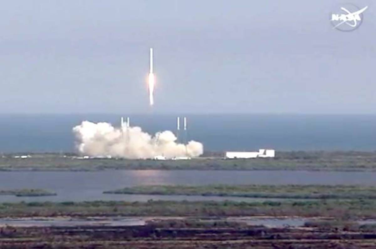 Watch: SpaceX finally lands Falcon rocket on robo-barge in one piece