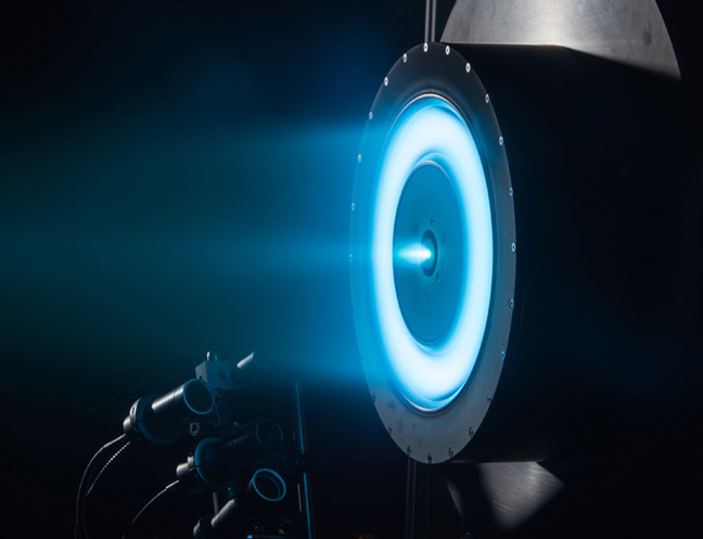 A NASA Hall thruster firing. Pic: NASA