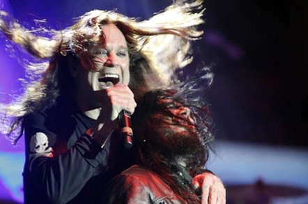 Ozzy Osbourne performing live with his bassist Blasko in 2013. Photo by Harmony Gerber, Creative Commons Attribution 2.0 Generic