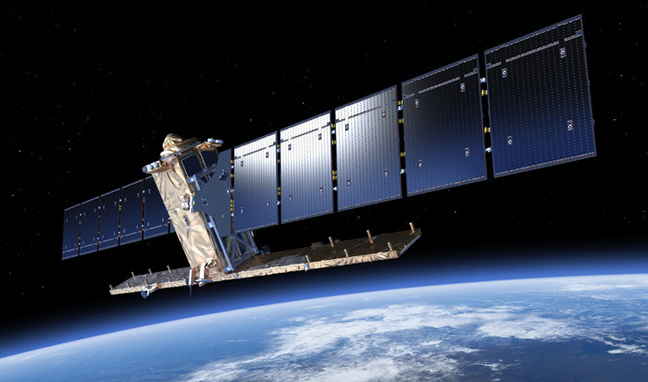 A Sentinel-1 satellite. Pic: ESA / ATG medialab