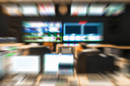 News room with blur motion effect