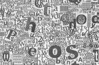 Abstract newspaper letters