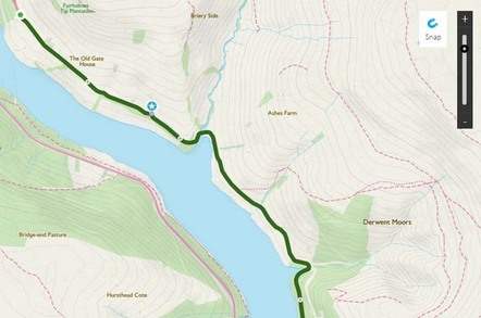 DETAIL ON ORDNANCE SURVEY MAP APP - SUPPLIED BY ORDNANCE SURVEY