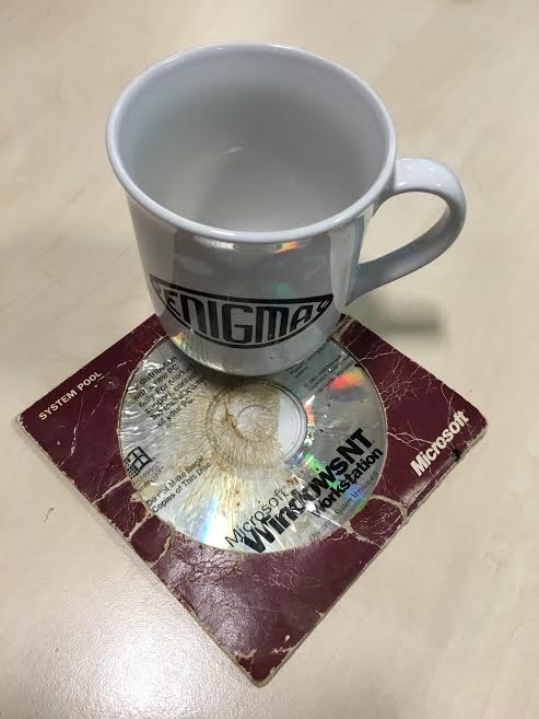 Windows NT workstation CD coaster