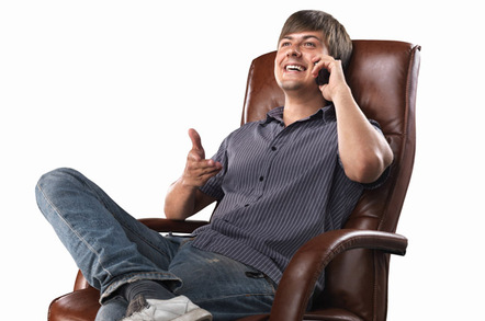 Bloke in leather chair, photo via Shutterstock