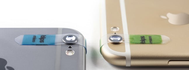 The BLIPS lenses attached to iPhones. Pic: SMO
