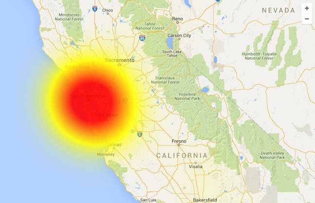 Salesforce outage map