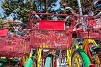 Google bikes outside Google HQ. Photo by Randy Miramontez/Shutterstock - for editorial use only.