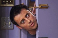 Joey from the sitcom friends pokes his head around the door (invasively). Photo copyright NBC