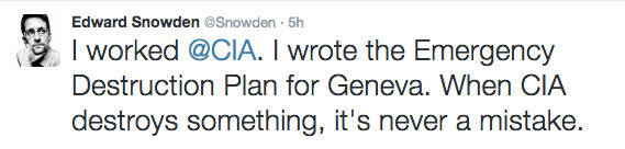 Snowden Tweet
