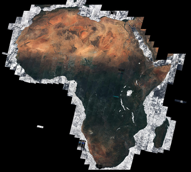 The Sentinel 2-A mosaic of Africa