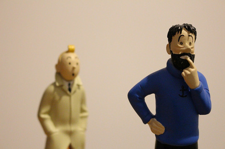 Tintin and Captain Haddock. Pic by Thibaut Démare, licensed under cc 2.0