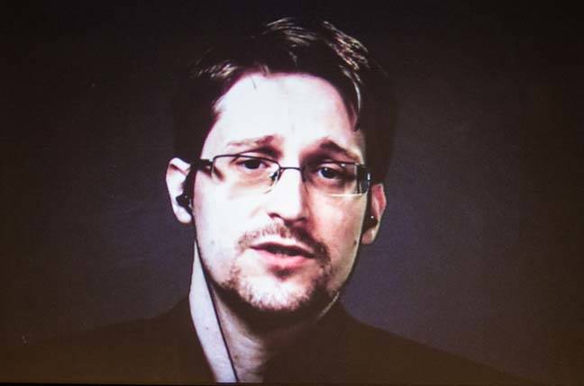 Edward Snowden at Think. Image Darren Pauli / The Register