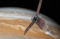 Artist's impression of Juno overflying Jupiter. Pic: NASA / JPL-Caltech