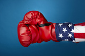 US boxing glove, photo via Shutterstock