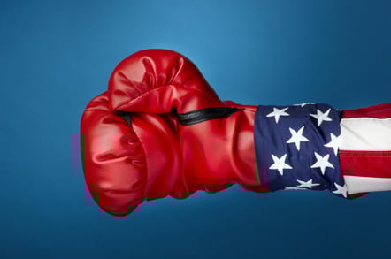US boxing glove, photo via Shutterstock