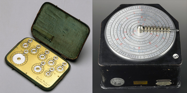 The two calculating machines. Pics: Science Museum