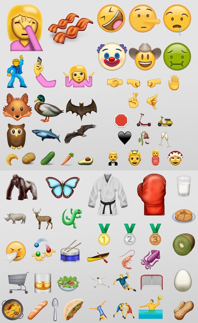 The Unicode 9 emojis. Pic: Emojipedia