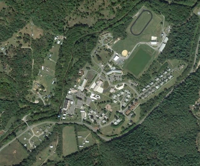 Sugar Grove Station seen on Google Earth