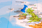 Ireland map, photo via Shutterstock