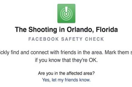 Facebook Safety Check alert Orlando