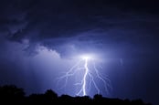 Lightning, photo via Shutterstock