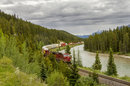 A freight train travels through the Bow Valley - Banff National Park, Alberta, Canada. Photo by Brian Lasenby via Shutterstock
