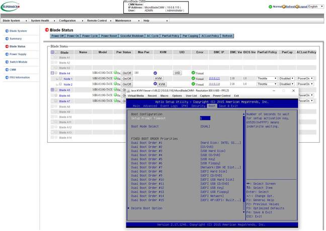 Supermicro MicroBlade CMM with iKVM open