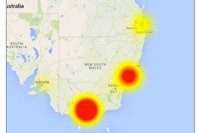 Aussie Outages screen grab June 30