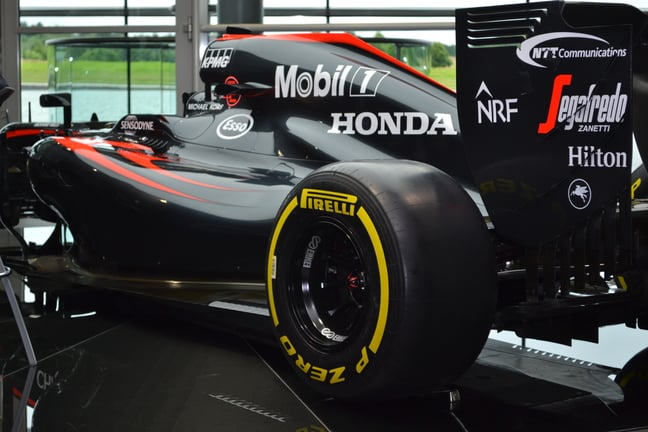 Mclaren F1 car with NTT logo