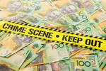 Australian money at a crime scene
