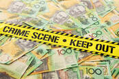 Australian money at a crime scene