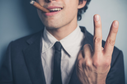 Two fingers, photo via Shutterstock