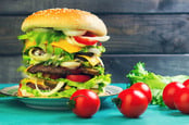 Multi-level burger too big to eat. Photo by Shutterstock 