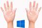 Ten fingers with windows flag