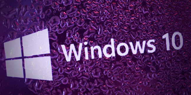 Windows 10 droplets, photo by Anton Watman via Shutterstock