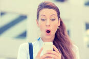 Surprised by smartphone