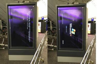 Windows XP fail at Hong Kong airport Windows XP fail at Hong Kong airport