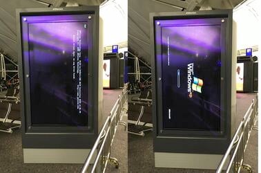 Windows XP fail at Hong Kong airport