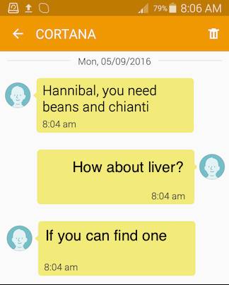 Hannibal and Cortana