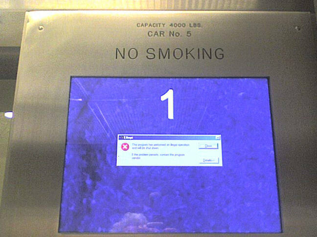 BSOD in a lift BSOD in a lift