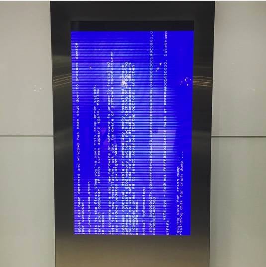 Clarence Street, BSOD on a dead display