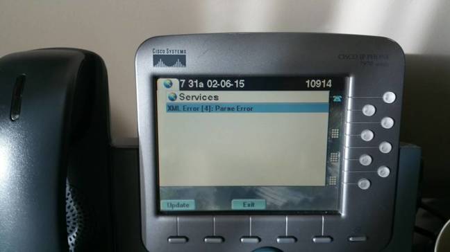 Cisco phone BSOD